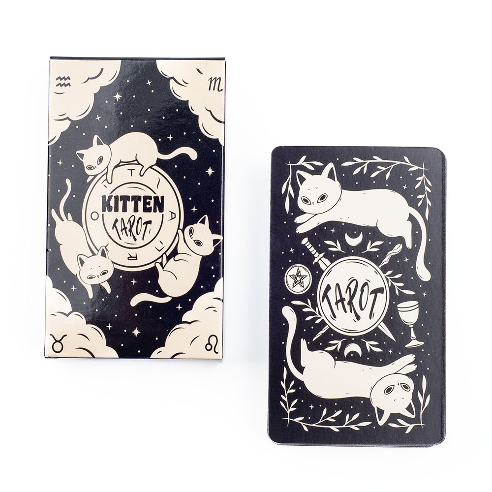 고양이 타로 카드 세트, 78장, 귀여운 흑백 디자인, - Tarot Deck With Guidebook 리뷰 및 가격