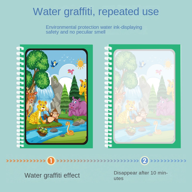 마법의 물 그림 책 어린이 몬테소리 재사용 가능한 색칠 - Reusable Water Magic Coloring Book 리뷰 및 가격