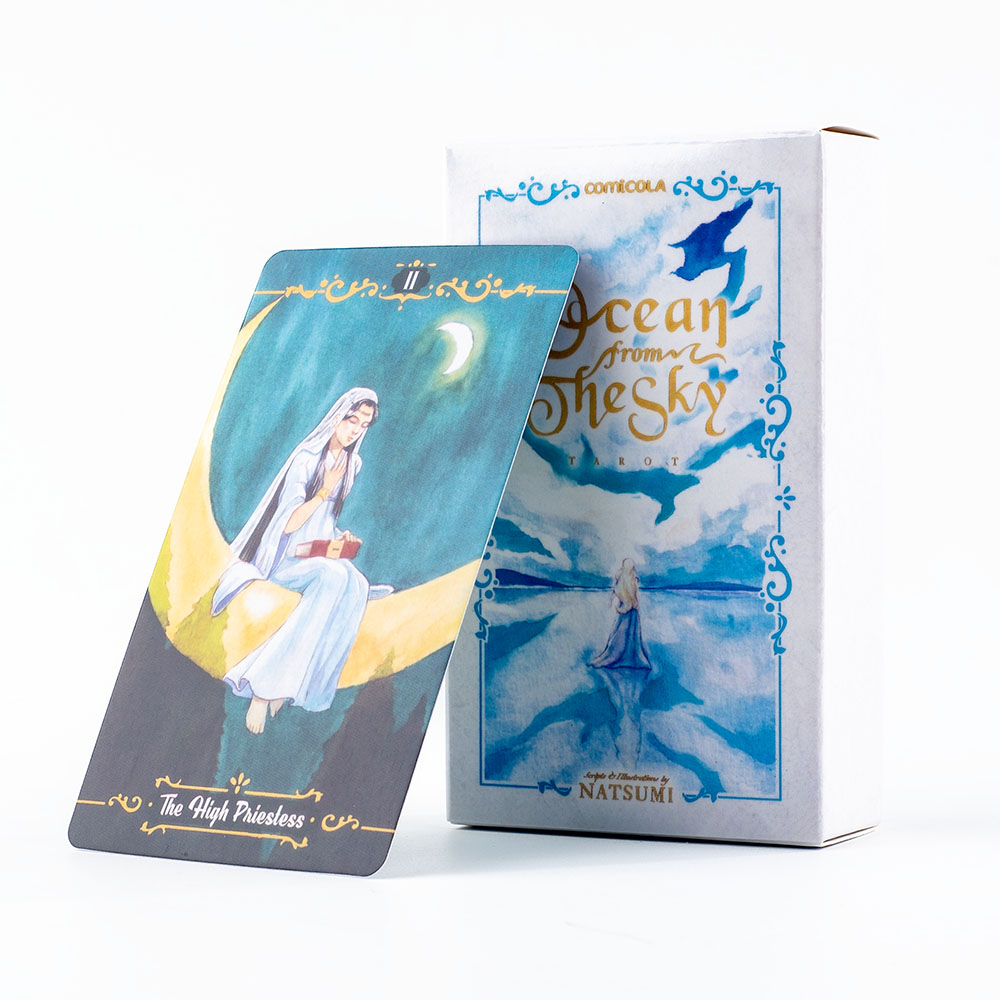 10.3*6cm 손으로 그린 수채화 타로 카드 - 하늘 - Tarot Deck With Guidebook 리뷰 및 가격