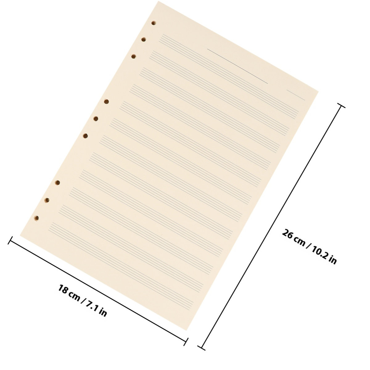 100장 분량의 악보용 종이, 5줄 악보, 2mm 간격 - Blank Sheet Music Notebook 리뷰 및 가격