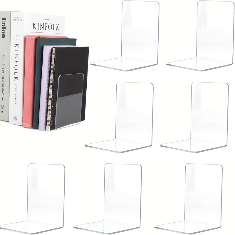 투명 아크릴 재질의 책 받침대 8개 세트, L자형 책꽂 - Clear Acrylic Book Stand Holder 리뷰 및 가격