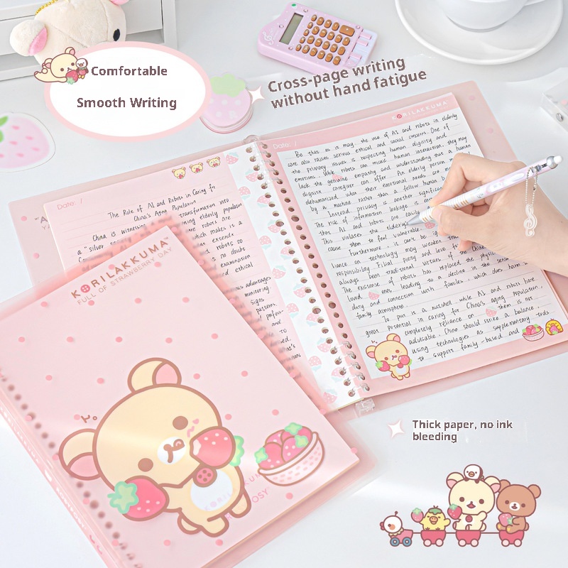 Rosyposy Korilakkuma 딸기 B5 루스  - Blank Sheet Music Notebook 리뷰 및 가격