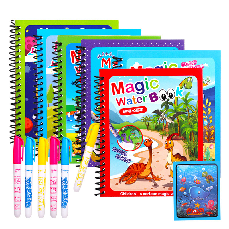 재사용 가능한 페인팅 매직 워터 북, 귀여운 만화 동물 - Reusable Water Magic Coloring Book 리뷰 및 가격